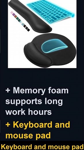 Ergonomic keyboard wrist rest memory foam set | While Stocks Last