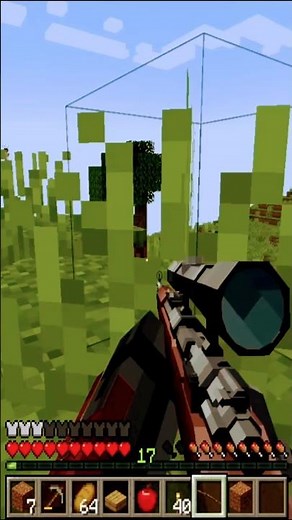I managed to win a 1V1 fight with a Kar98k sniper🔥 #minecraft #minecraftjava #mods #gunmod #gaming