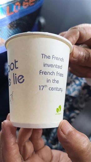 7 comments | This video features the cup of water I received on my Indigo flight from Bangalore to Ahmedabad this morning. It has three statements printed on it — can you spot which one is the lie? If your eyes are sharp enough, the answer is hidden in plain sight! | NT Unnikrishnan | Facebook