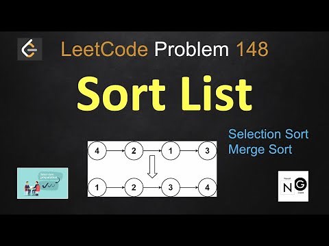 sort list | sort list leetcode | leetcode 148 | selection sort | merge sort