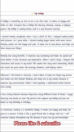 My Hobby – Easy & Simple Essay for Students