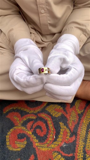 Natural afghan ruby with dimond From Afghanistan pure 925 sliver#foryoupage #TrendingNow #viralvideo