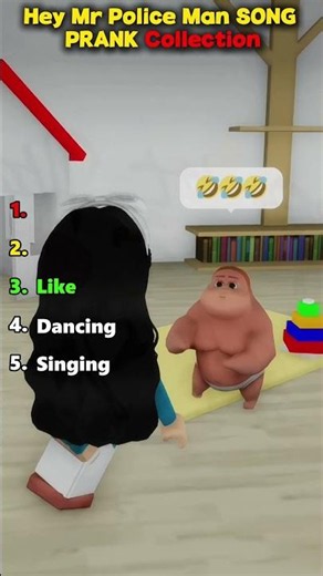 Hey mr policeman 👮‍♂️😜 lyric prank #shorts #roblox #robloxshorts