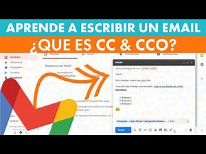 Como se escribe un correo electrónico en gmail 📩 // Copia oculta CCO y CC