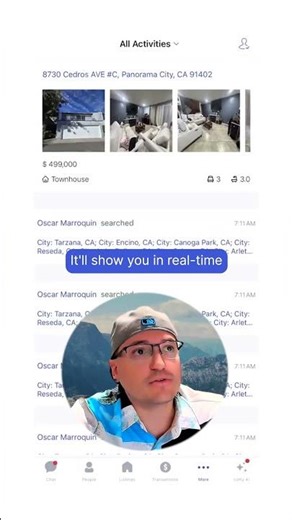 Lofty CRM Mobile App Activity Timeline See Buyer Behavior in Real Time