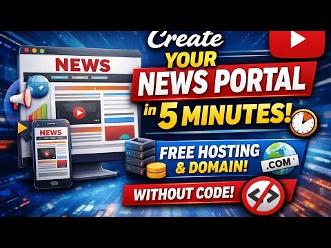 How to Create your News portal in just five minutes with Free hosting and Domain without code.