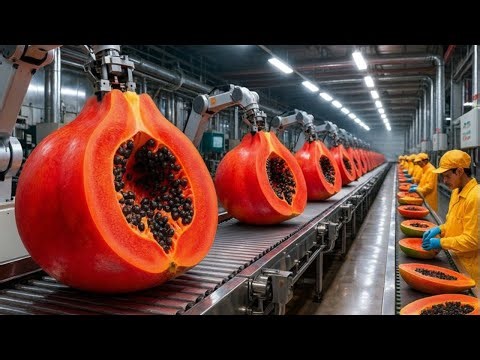 Inside a Modern Papaya Factory: From IoT Field Sensor to Aseptic Gourmet Pulp (Full Process)