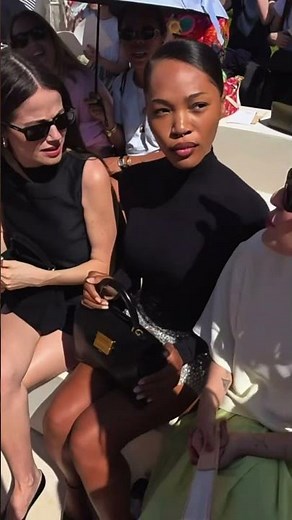 quenlin blackwell at the balenciaga haute couture show
