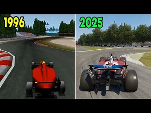 Evolution of Turn 1 at Monza in F1 Games 1996 - 2025