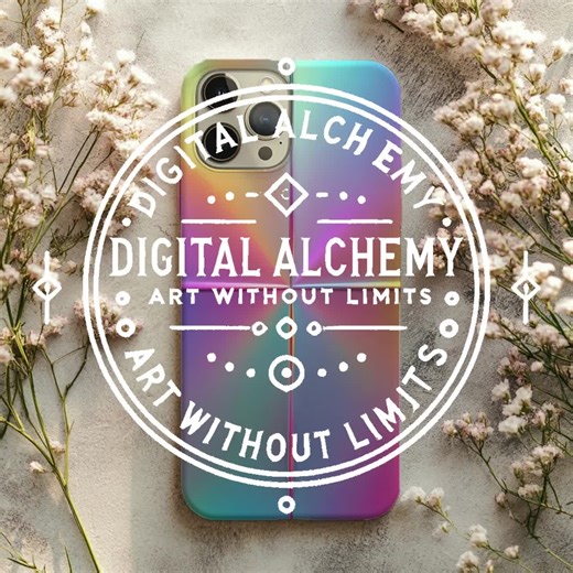 Holographic Prism Gradient Phone Case – Iridescent Pastel Abstract Art Cover, Rainbow Metallic Look, Aesthetic Tech Accessory - Etsy