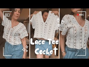 ✨ Crochet Lace Tee Tutorial | Easy Spring Bolero You Can Make in a Day! 🧶 Just Two Panels