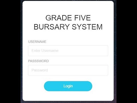 grade 5 bursary system