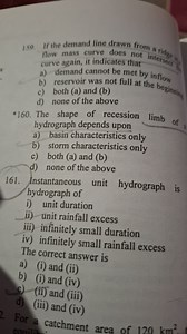 Question: Instantaneous unit hydrograph is hydrograph ofunit ... | Filo
