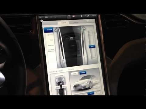 Tesla Model S Touch Screen Walkthrough at CES2013
