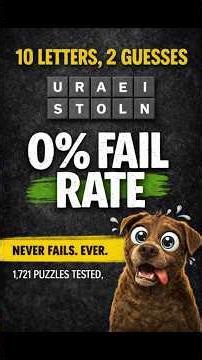 This 2-Word Wordle Strategy Has a 0% Fail Rate