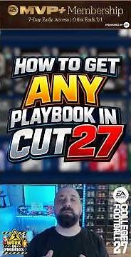 HOW TO GET ANY PLAYBOOK IN COLLEGE FOOTBALL 27