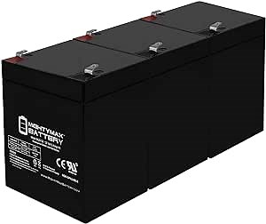 Mighty Max Battery 12V 5AH Replacement Battery for Ademco Vista-10SE, VIA-30PSE - 3 Pack