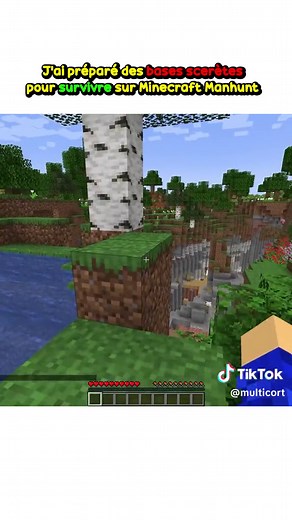 J'ai préparé des bases secrètes pour survifvre ! #Minecraft #Multicort