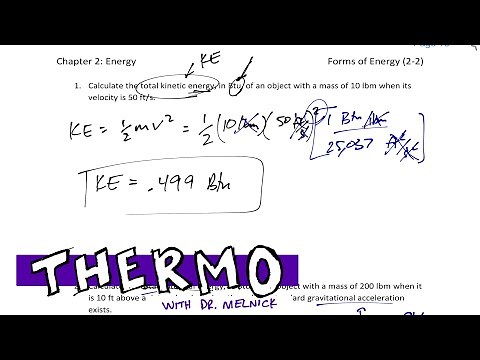 Thermodynamics - 2-2 Forms of Energy examples 1 and 2