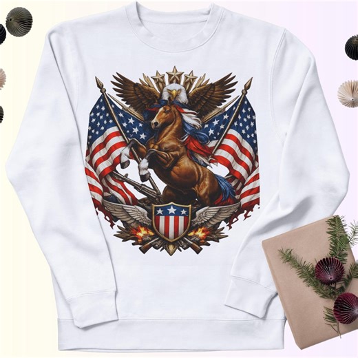 Patriotic American Horse PNG, USA Flag Stallion, Freedom Eagle Design, 4th of July Clipart, Western Cowboy Art, Independence Day Printable - Etsy