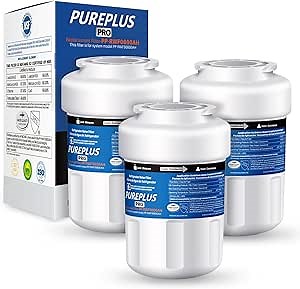 PUREPLUS PRO Refrigerator Water Filter Replacement for HDX FMG-1, PL-100, WFC1201, PC75009, RWF1060, RWF0600A, 469991 Refrigerator Cartridge, NSF/ANSI 53&42 Certified, 3Pack