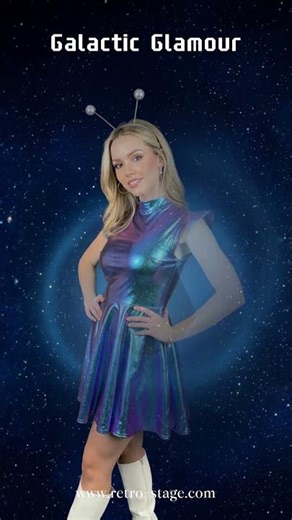 OBSESSED with this 70s disco look! 🎪 Galactic glamour for festival season! ✨🌌#70sfashion