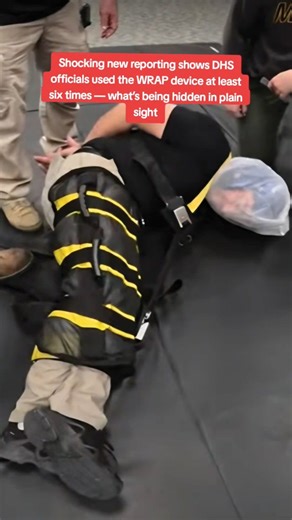 Tysonomo Multimedia on Instagram: "Published reports show Department of Homeland Security officials have used “The Wrap,” a controversial full-body restraint device, at least six times on individuals in custody. The device, which binds a person’s arms and legs to prevent movement, has faced growing scrutiny over its safety and potential misuse. Federal officials have not publicly detailed the circumstances of each use. #DHS #TheWrap #CivilRights #Accountability #FederalCustody #HumanRights #Tran