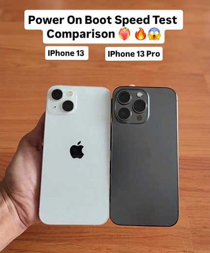 🔥 iPhone 13 vs iPhone 13 Pro ⚡ Power On Boot Speed Test | Shocking Winner! 😱 #Shorts #viral #short