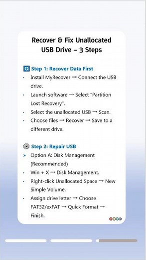 USB Now Shows Unallocated Space? How to Fix & Recover Your Files!#usb #techfix