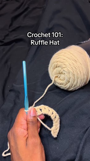 Crochet 101: Ruffle Hat tutorial Part 4 #crochethat #crochet #crochettutorials #creatorsearchinsights