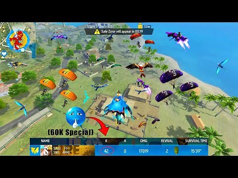 42 Kills 💪 SCAR + MP40 🔥 (60K Special) ✨ 99% Headshot ⚡ | Solo Vs Squad Full Gameplay | Free Fire