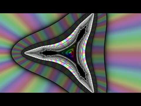 The tricorn rendered using the escape time algorithm