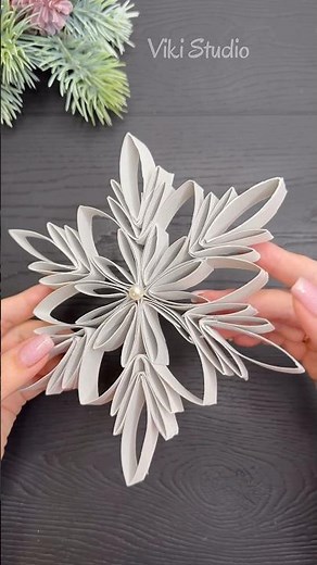 ❄️ Amazing Christmas Decor from Toilet Paper Rolls | Easy DIY Snowflake #christmas #foryou