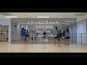A Drunken Butterfly(酒醉的蝴蝶) Line Dance (Beginner)Let's Practice Together~🤗