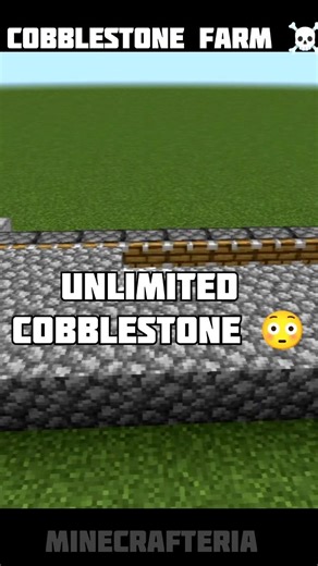 UNLIMITED COBBLESTONE FARM 🤯 #minecraft #shortsfeed #filters