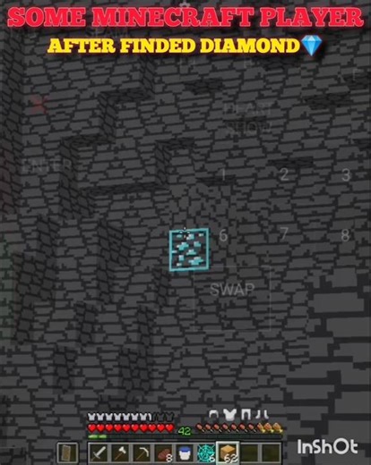 Some Players After Finded Diamond 💎#minecraft