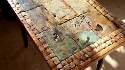 Custom Travertine Mosaic Dining Table – Handmade Stone Table, Personalized Mosaic Surface, Mediterranean Style - Etsy