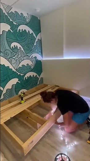 DIY Floating Bed Time-Lapse! Only $250 to make! Easy to make floating bed! Full tutorial also posted