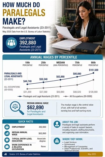 paralegal 2025 pay #salary #legal #law #criminaljustice #careers