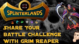 Splinterlands Share Your Battle Challenge with Grim Reaper