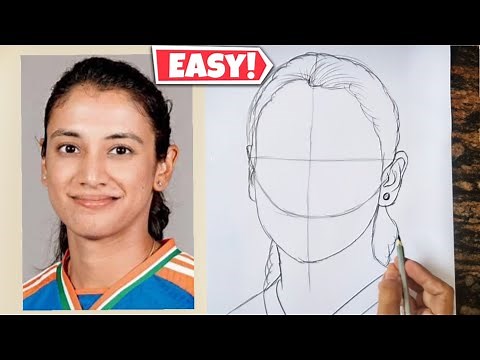 Smriti Mandhana Women Cricketer Drawing | CWC 2025 #cwc25 #smritimandhana #drawing #art