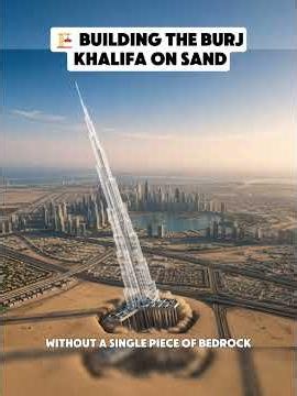 The Secret Physics of the Burj Khalifa Foundation 😱 #shorts