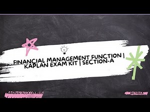 ACCA-F9 | Financial Management |FM| Kaplan Exam Kit | Section-A| Question-1-19
