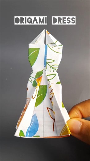Origami Dress | how to make an origami dress | origami cloth | origami baju