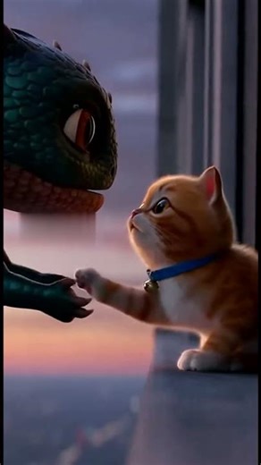 🐉 Baby Dragon Hero: The Kitten Rescue Mission 😺🔥 #shorts