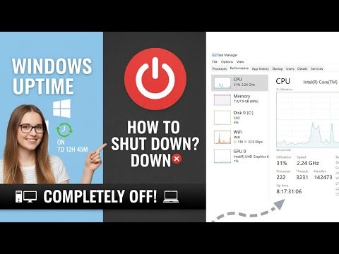 "How to Completely Shut Down Your Windows PC & Reset Uptime #windows⏱️💻"