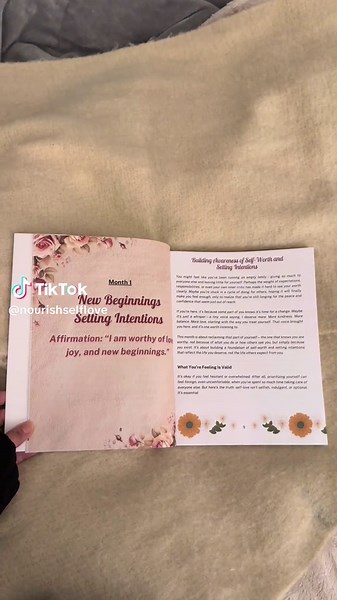 A guided self-love workbook for women available on Amazon. Reviews; This book is a year-long course divided by the months. I am working on the first month, which includes positive affirmations; setting personal, career, financial, health, and spiritual goals; and making a vision board. The goal of the workbook is to create a life rooted in compassion, joy, and growth. I spend much of my free time helping others like my elderly mother and grandchildren. This course reminds me to take care of myse