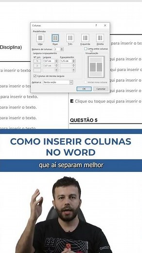 How to insert columns in Word
