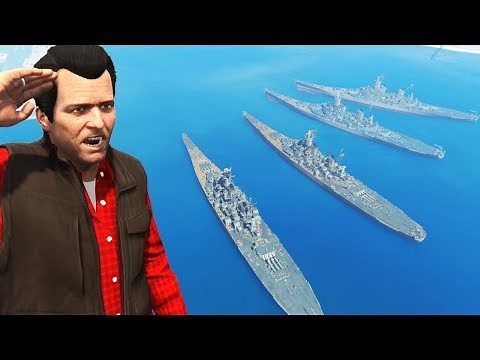 GTA 5 - PLAYING with BATTLESHIP BOATS!!