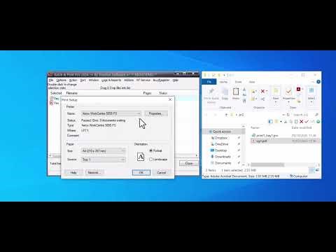 How to print one pdf across two printers (split pdf)